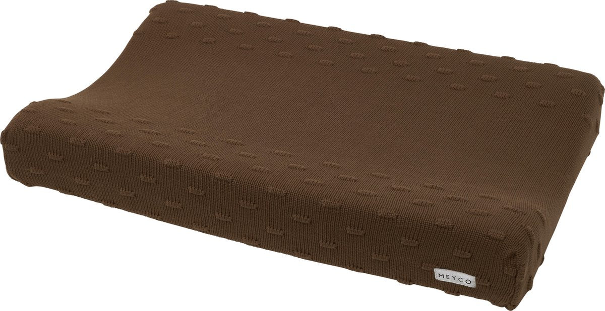 Housse de matelas à langer Meyco baby noeuds - chocolat - 50x70cm