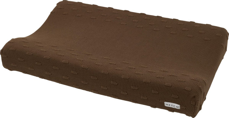 Housse de matelas à langer Meyco baby noeuds - chocolat - 50x70cm