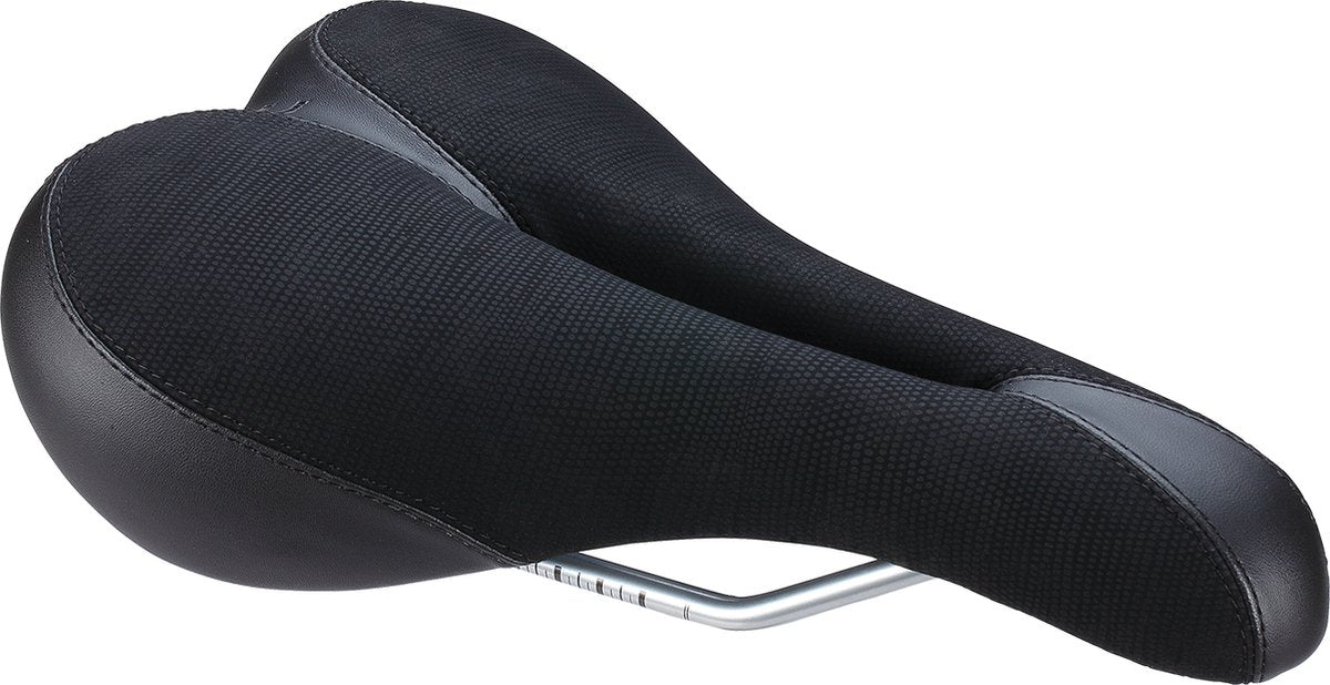Bbb cycling selle de vélo multidensité homme - position cycliste détendue 75° - selle anti-pression avec découpe anatomique - 270 x 170 mm - noir - bsd-12