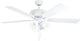 Plafonnier Eglo las palmas avec ventilateur - 132cm - durée de vie plus longue - blanc