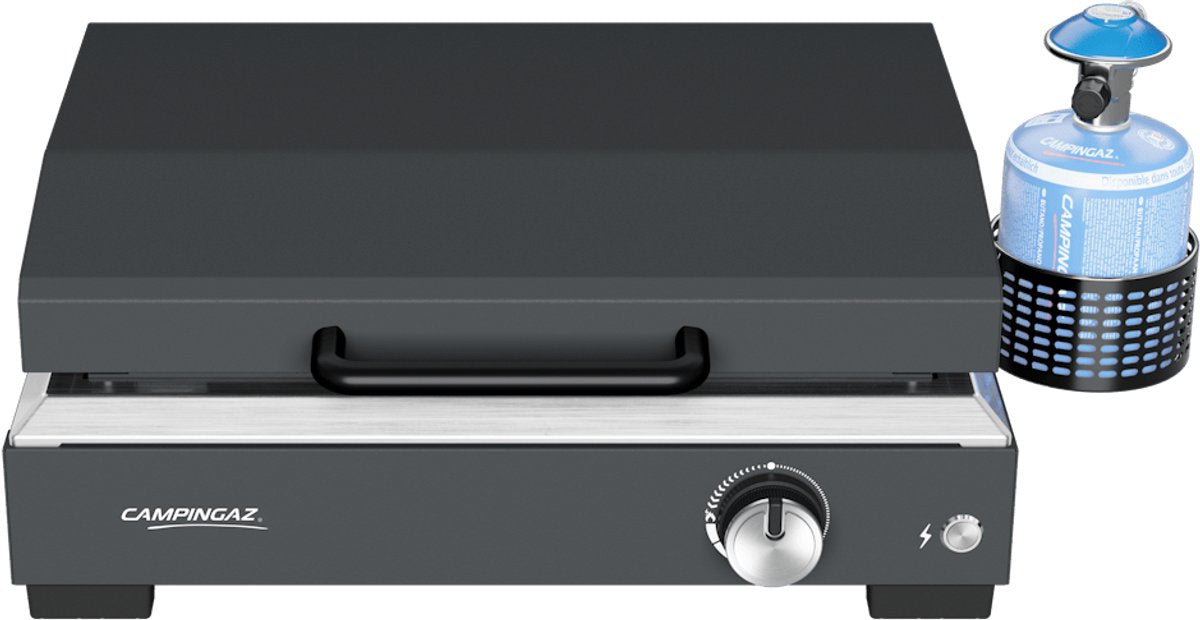 Plancha Campingaz sigma 1 cv - surface de cuisson 1 350 cm² - brûleur à flamme bleue pour une répartition optimale de la chaleur - gris basalte