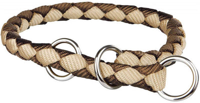 Trixie - collier pour chien - marron - beige - s m - 30-36cm