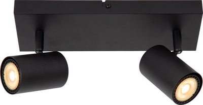 Lucide amigo - spot de plafond (plafonnier) - 2xgu10 - noir