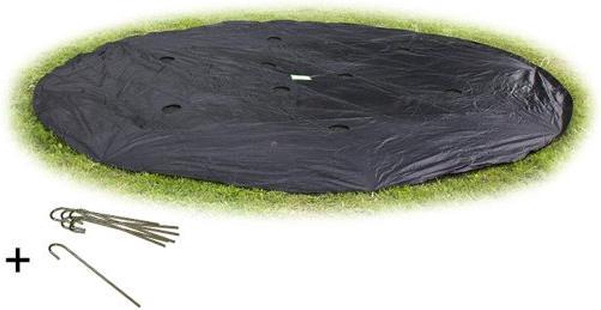 Exit toys exit housse de trampoline au sol ø366cm - housse de protection pour trampoline - résistante aux intempéries - ronde - bâche