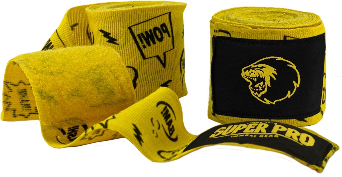 Bandages d'équipement de combat Super Pro Pang Paw jaune 300cm