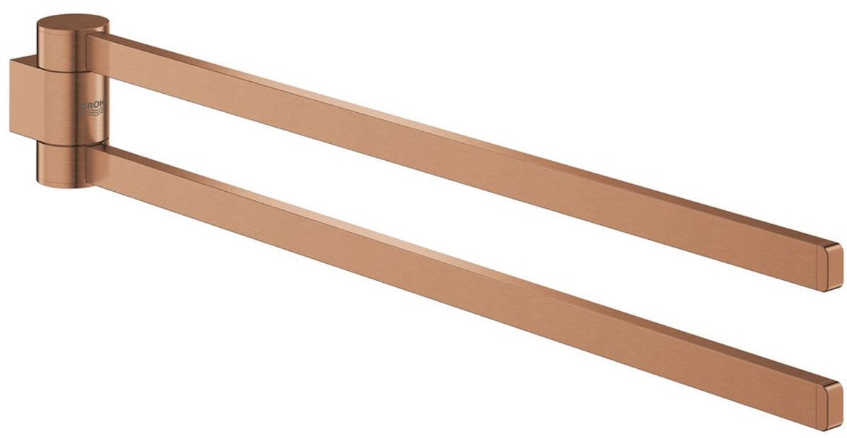 Grohe Selection porte-serviettes double - rotatif - coucher de soleil chaud brossé - 41063dl0