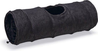 Designed by lotte tunnel pour chat nervuré - jouet pour chat - anthracite - 25x25x75 cm