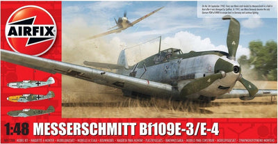 Airfix modèle kit avion - 05120b messerschmitt bf109e-3 e-4 seconde guerre mondiale - avion à hélice allemand en plastique - 1:48 - modélisme
