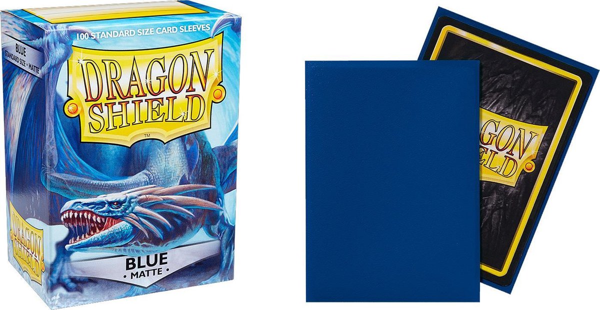 Bouclier dragon manches dragon mat - 100 pièces - bleu