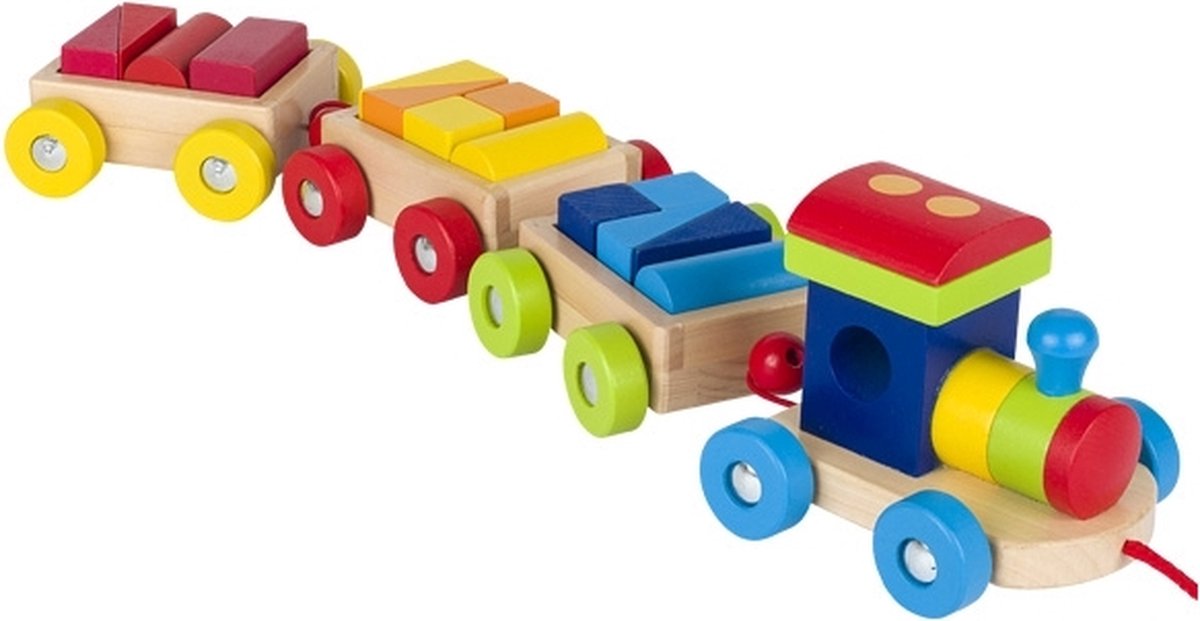 Train en bois Goki avec des blocs
