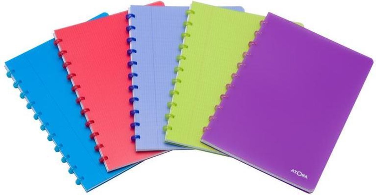 Carnet tendance Atoma - a4 - 144 pages - ligné - bleu transparent - 1 pièce