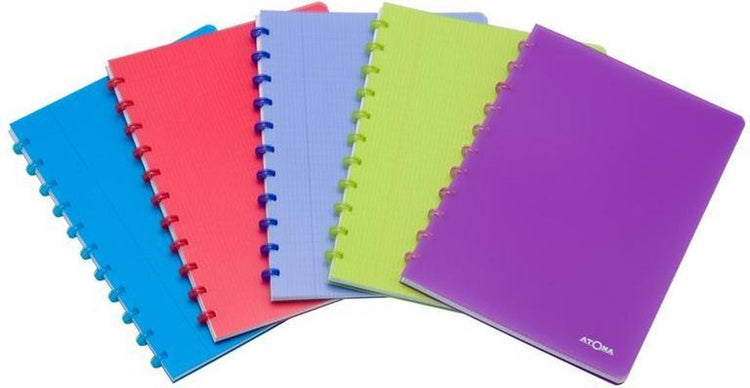 Carnet tendance Atoma - a4 - 144 pages - ligné - bleu transparent - 1 pièce