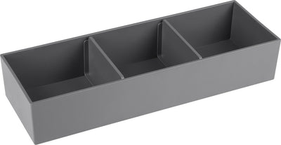 Organisateur de tiroir Differnz pour tiroir coulissant - plateaux de rangement - plateaux de tri en plastique - 32 x 11 x 6 cm - gris
