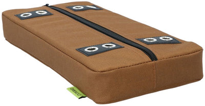 Coussin pour porte-bagages Dresco - confortable - marron - dimensions 32x15x5cm - montage avec attaches - fermeture éclair dans la housse