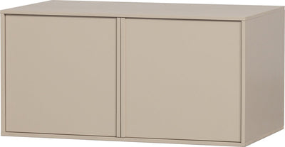 Vtwonen armoire quotidienne double - bois de pin - gris dakargrau - 50x100x58 cm