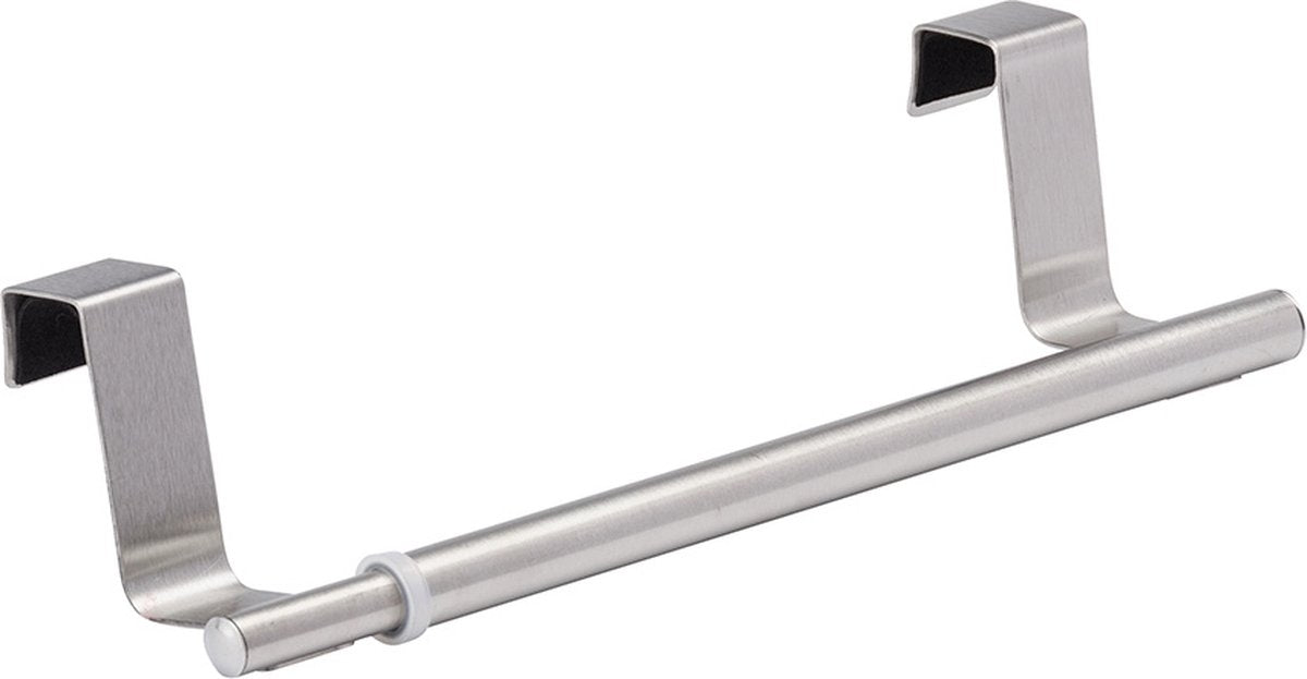 Wenko porte-serviettes extensible pour porte de cuisine 22-35cm en acier inoxydable - suspendu sans perçage - télescopique - porte-serviettes de cuisine télescopique