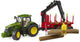 Bruder John Deere 7R 350 avec remorque et 4 troncs d'arbres