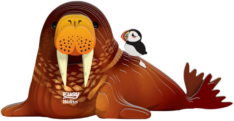 Puzzle 3D Eugy - morse - animaux marins - durable - collectionnez-les tous - 6 ans
