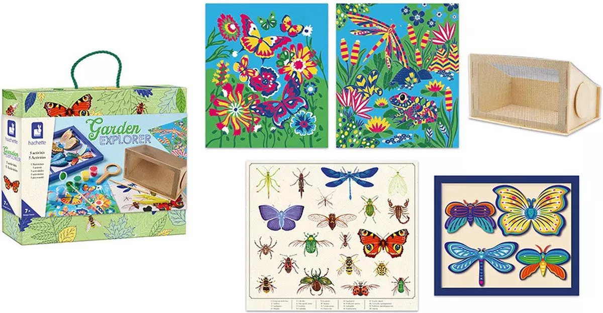 Janod - hachette - explorateur de jardin - 5 ateliers créatifs dans un coffret découverte