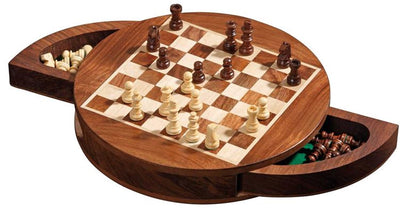Cassette d'échecs Philos ronde