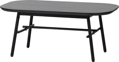 Table basse Vtwonen élégance - bois de manguier - bois métal - noir - 43x100x60 cm