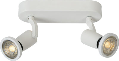 Lucide jaster-led - spot de plafond (plafonnier) - led - gu10 - 2x5w 2700k - blanc
