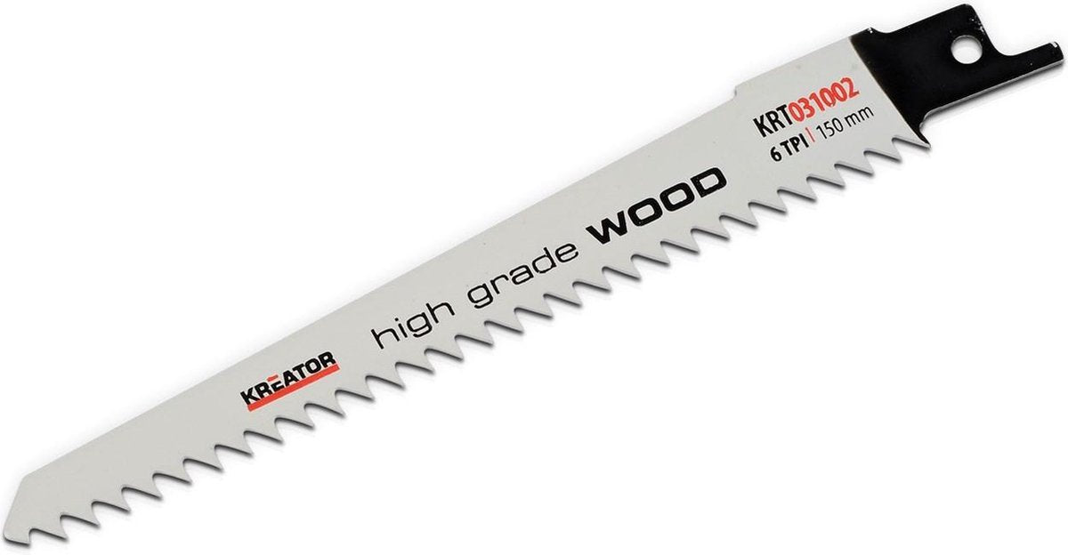 Lame de scie Kreator krt031002 - scie alternative - bois dur - 150 mm - 6 tpi - 2 pièces