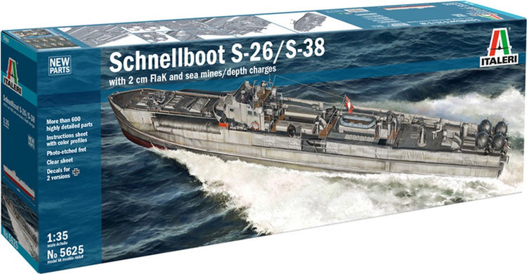 Maquette Italeri véhicules militaires - 5625 schnellboot s-26 s-38 plastique - 1:35 - modélisme