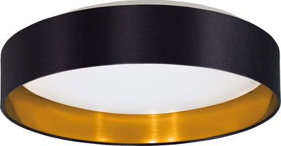 Plafonnier Eglo maserlo 2 - LED - ø 38 cm - blanc noir or