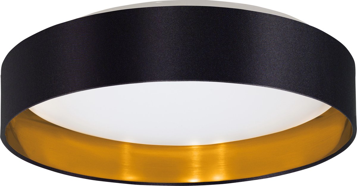 Plafonnier Eglo maserlo 2 - LED - ø 38 cm - blanc noir or