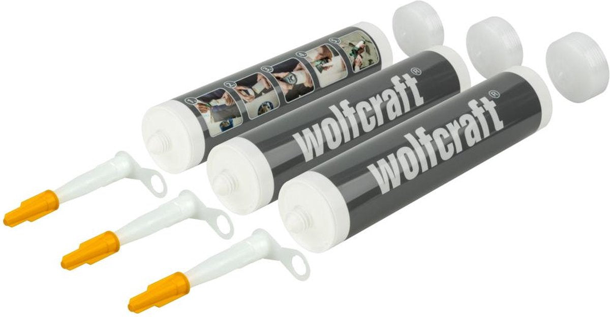 Wolfcraft - tubes kit vides - cartouches - tubes kit - 3 pièces - 4044000