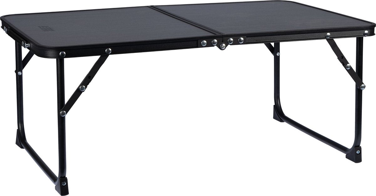 Table de camping Abbey camp 64x42 cm compacte pliable - hauteur 28 cm - gris