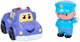 Ensemble de jeu de police Let's Play Eddy Toys - voiture de police avec poupée - 2 pièces - bleu