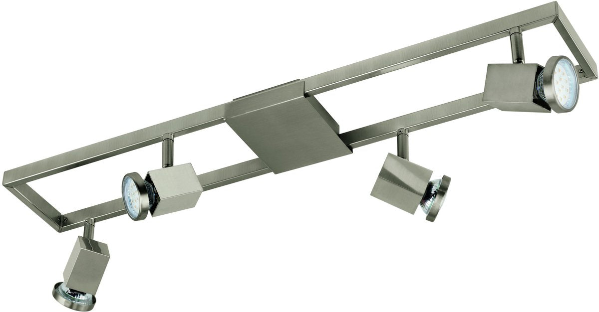 Eglo zeraco - spot - 4 lumières - nickel mat