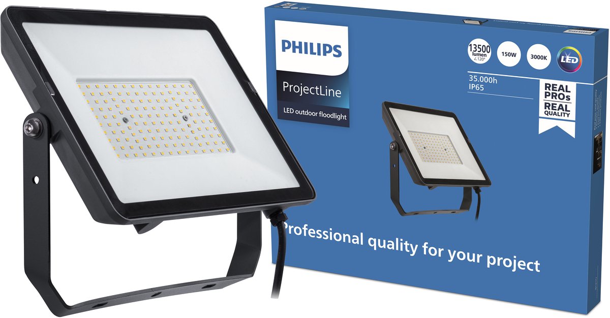 Spot Philips LED Philips Projectline -150 W - lumière blanc chaud