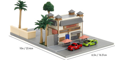 Jada jouets fast furious nano figurines métalliques scène nano torettos dioramas de café