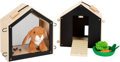 Petit pied - loft de lapin en bois avec peluche de lapin, 15dlg.