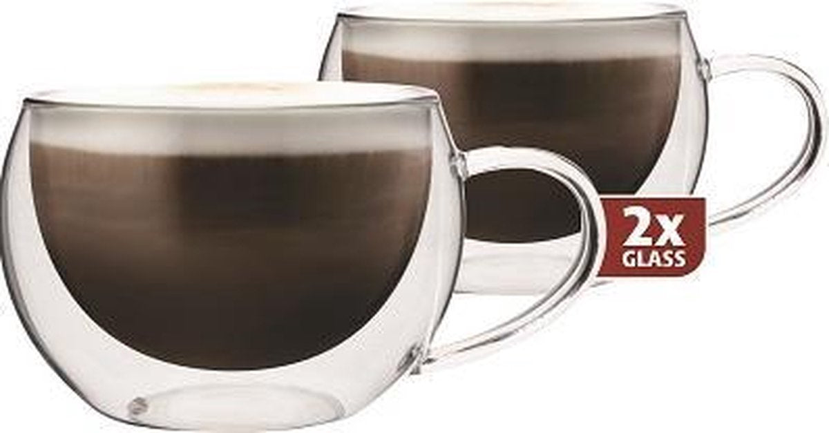Verres à capuccino Maxxo - à double paroi - 2 pièces