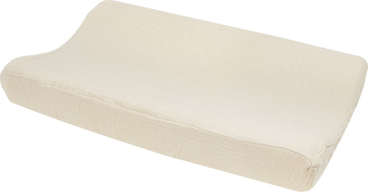 Housse de matelas à langer Meyco baby uni - hydrophile prélavée - sable doux - 50x70cm