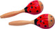 Maracas Goki - coccinelle - l17cm - 2 pièces - 3 ans