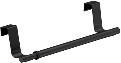 Wenko porte-serviettes extensible pour porte de cuisine 22-35cm acier noir mat - suspendu sans perçage - télescopique - porte-serviettes de cuisine noir