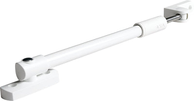 Compas de fenêtre télescopique Axa (type 30 ex) acier blanc : ouverture vers l'extérieur (30 cm).