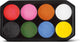 Snazaroo 1172015 set de maquillage 8 couleurs 18 ml – kit de maquillage professionnel – à base d'eau, lavable sans danger pour la peau