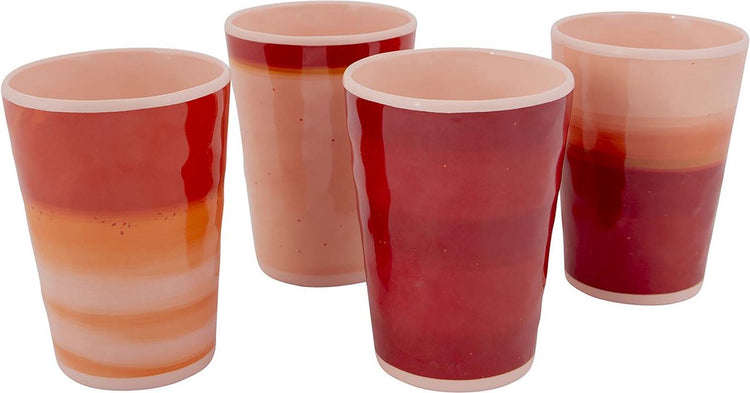 Bo-camp - tasse - halo - 400 ml - 4 pièces - mélamine - terra