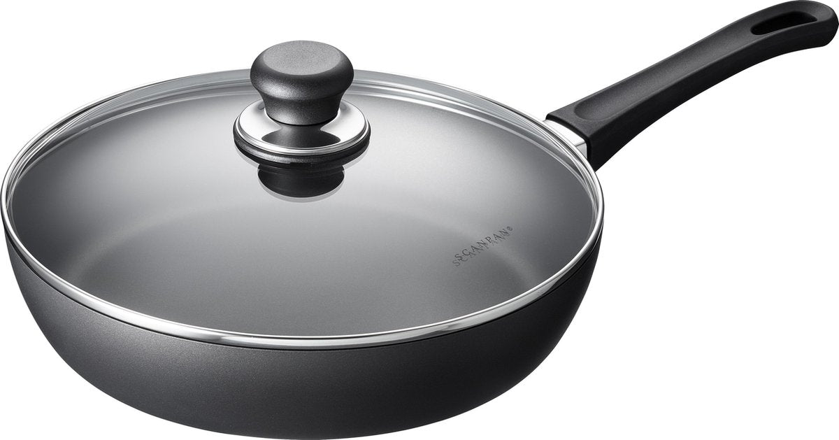 Poêle à frire Scanpan sauteuse avec couvercle induction classique ø 28cm 3 litres - convient à tous feux - revêtement antiadhésif standard