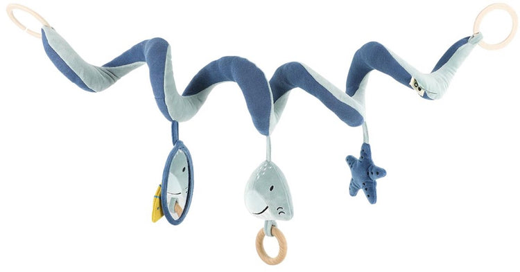 Spirale d'activité Trixie mr. requin – 3m+ – amovible – pour box maxi-cosi