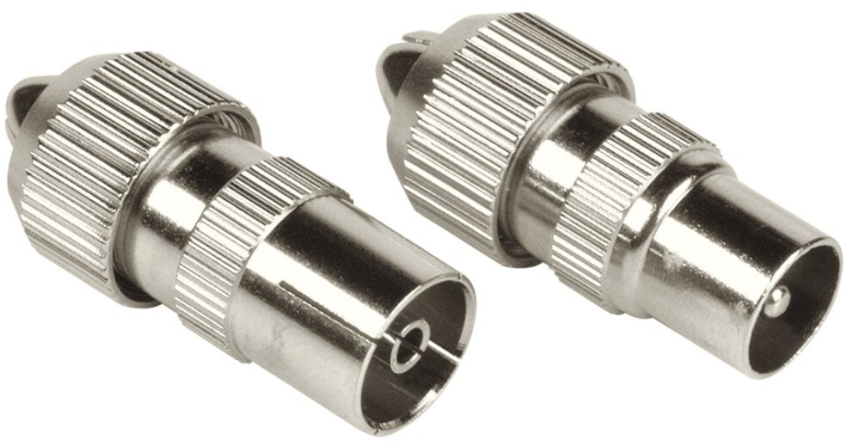 Hama kit coaxial connecteur métallique accouplement à visser