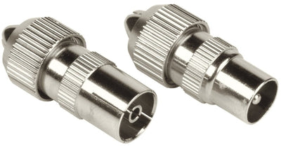 Hama kit coaxial connecteur métallique accouplement à visser