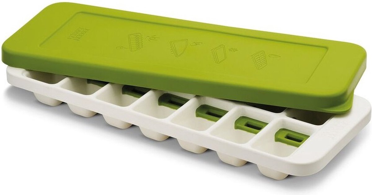 Joseph joseph quicksnap plus bac à glaçons avec couvercle – 14 pièces – vert