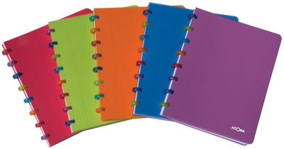 Carnet Atoma tutti frutti - a4 - 144 pages - à carreaux commerciaux - couleurs assorties - 10 pièces